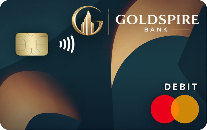 Goldspire International Checking debit card.
